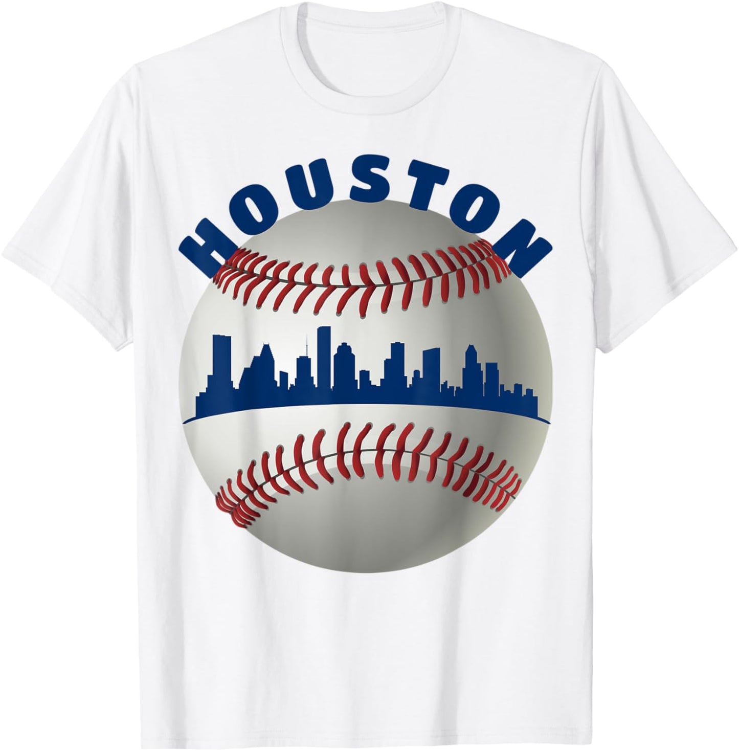 Houston Baseball Team: Fans of Space City Houston Baseball T-Shirt - T-Shirt | White