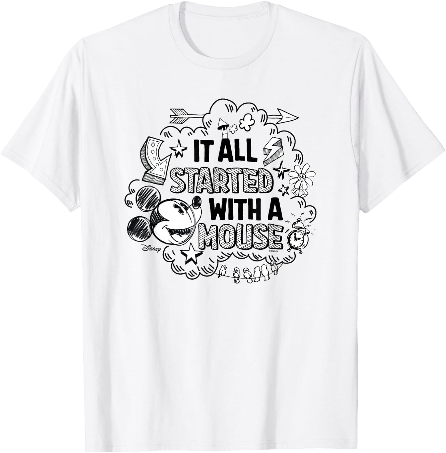 Mickey - It Was All Started By A Mouse T-Shirt - T-Shirt | White
