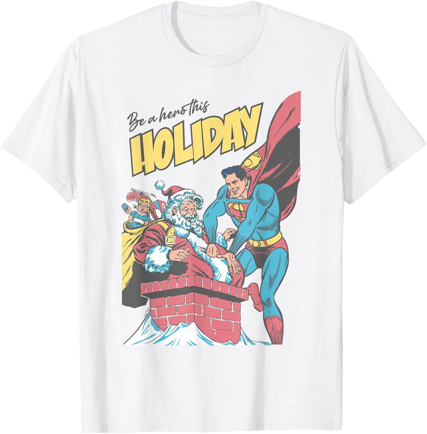 Superman Christmas Holiday Hero T-Shirt - T-Shirt | White