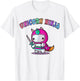 Funny UNICORN NINJA Girl Team Princess Birthday Crew Pink T-Shirt - T-Shirt | White