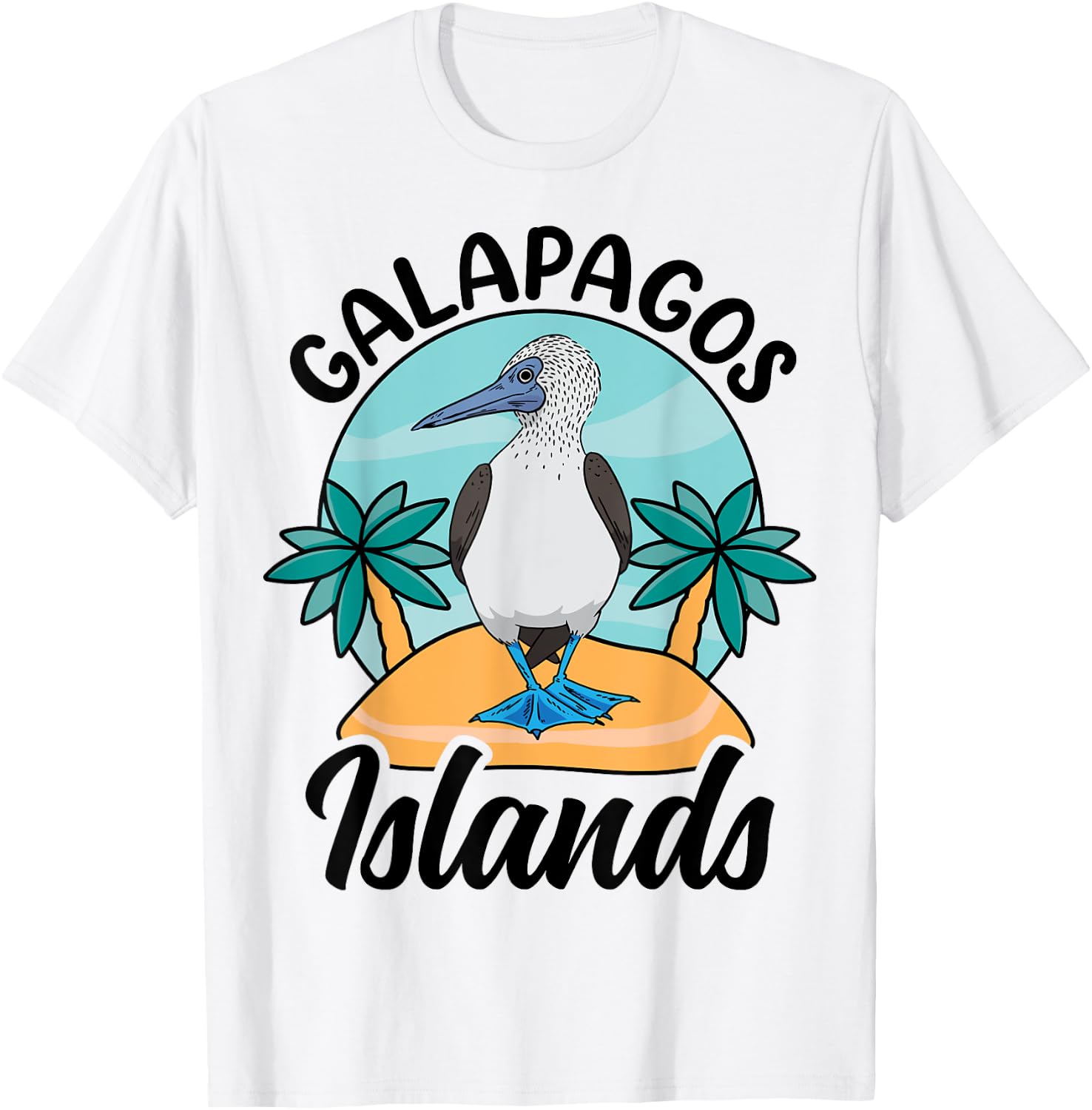 Galapagos Islands Blue Bird Seabird Lover T-Shirt - T-Shirt | White