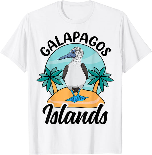 Galapagos Islands Blue Bird Seabird Lover T-Shirt - T-Shirt | White