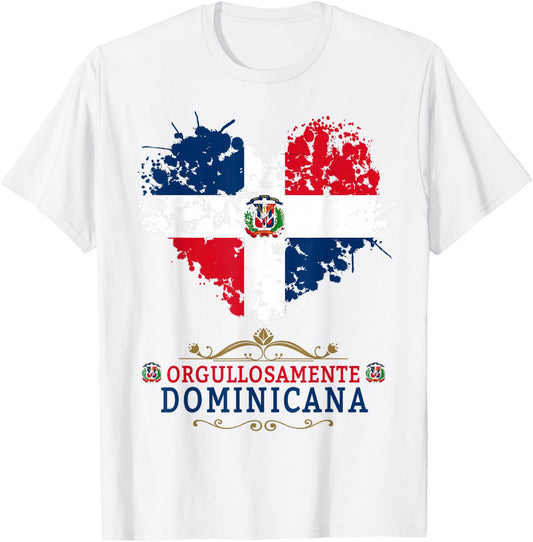 Coat of Arms Republica Dominicana & Dominican Flag Outfit T-Shirt - T-Shirt | White