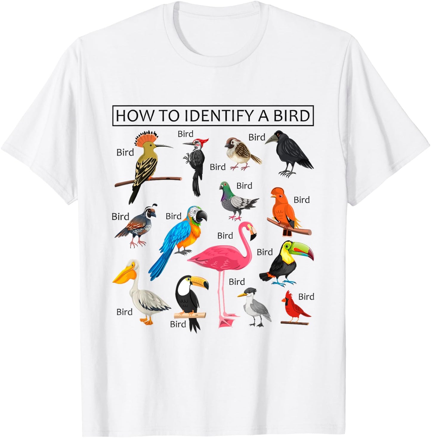 How To Identify A Bird Funny Birds Lover Nature Birdwatcher T-Shirt - T-Shirt | White