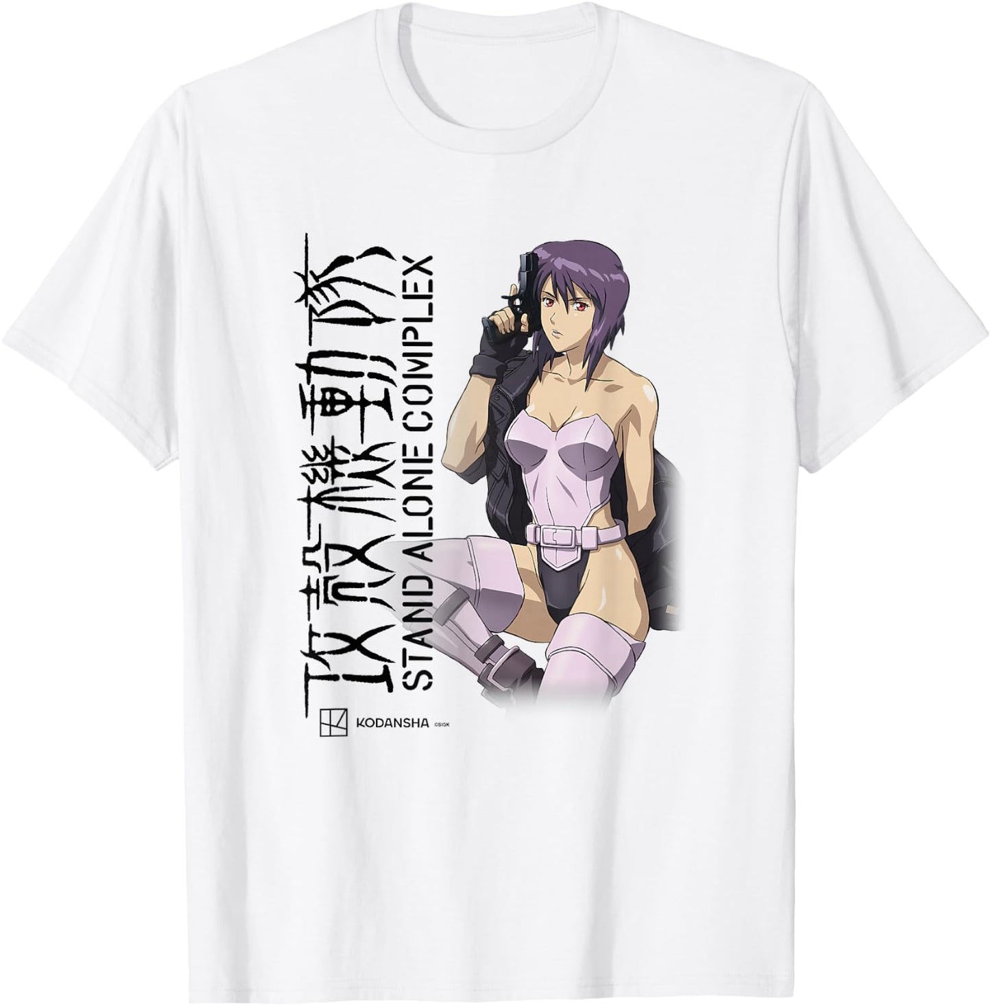 Ghost in the Shell: Stand Alone Complex Motoko Profile T-Shirt - T-Shirt | White