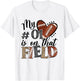 My heart is On That Field Custom Number 01 Football Mom T-Shirt - T-Shirt | White
