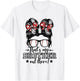 That's My Brother Out There Messy Bun Baseball Sister Girls T-Shirt - T-Shirt | White