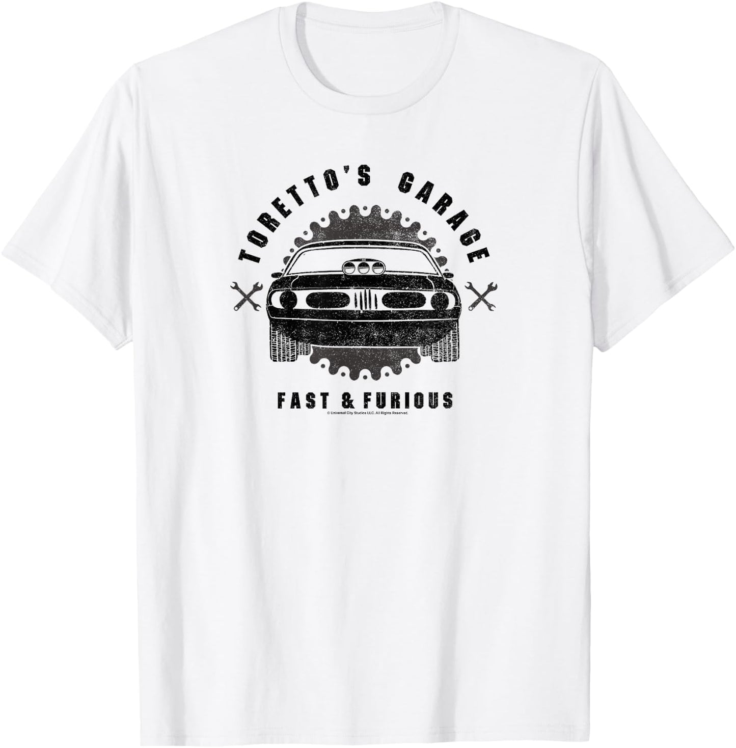 Fast & Furious Vintage Muscle Car Toretto's Garage T-Shirt - T-Shirt | White