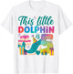 Dolphin 5th Birthday Watercolor This Little Dolphin Is 5 T-Shirt - T-Shirt | White