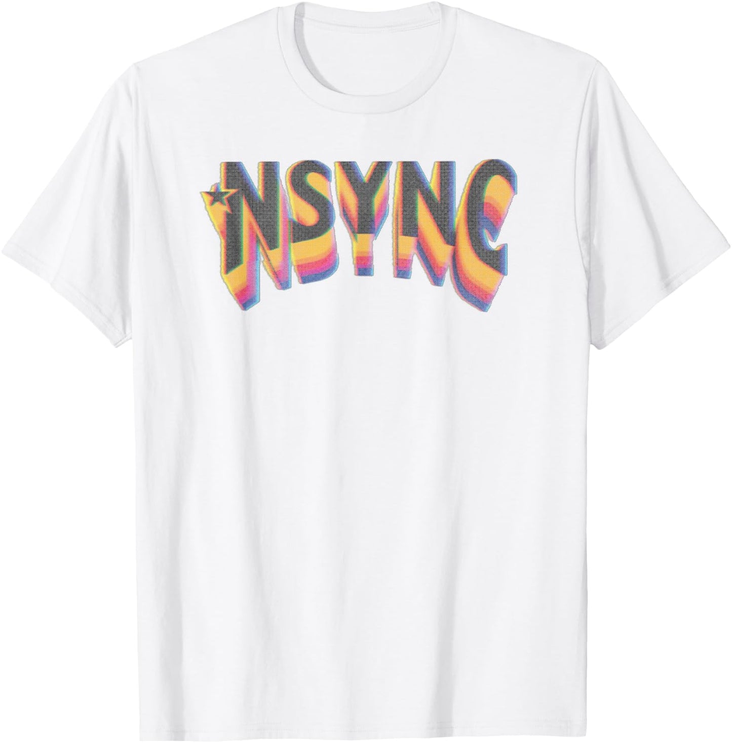NSYNC Official Rainbow Fade T-Shirt - T-Shirt | White