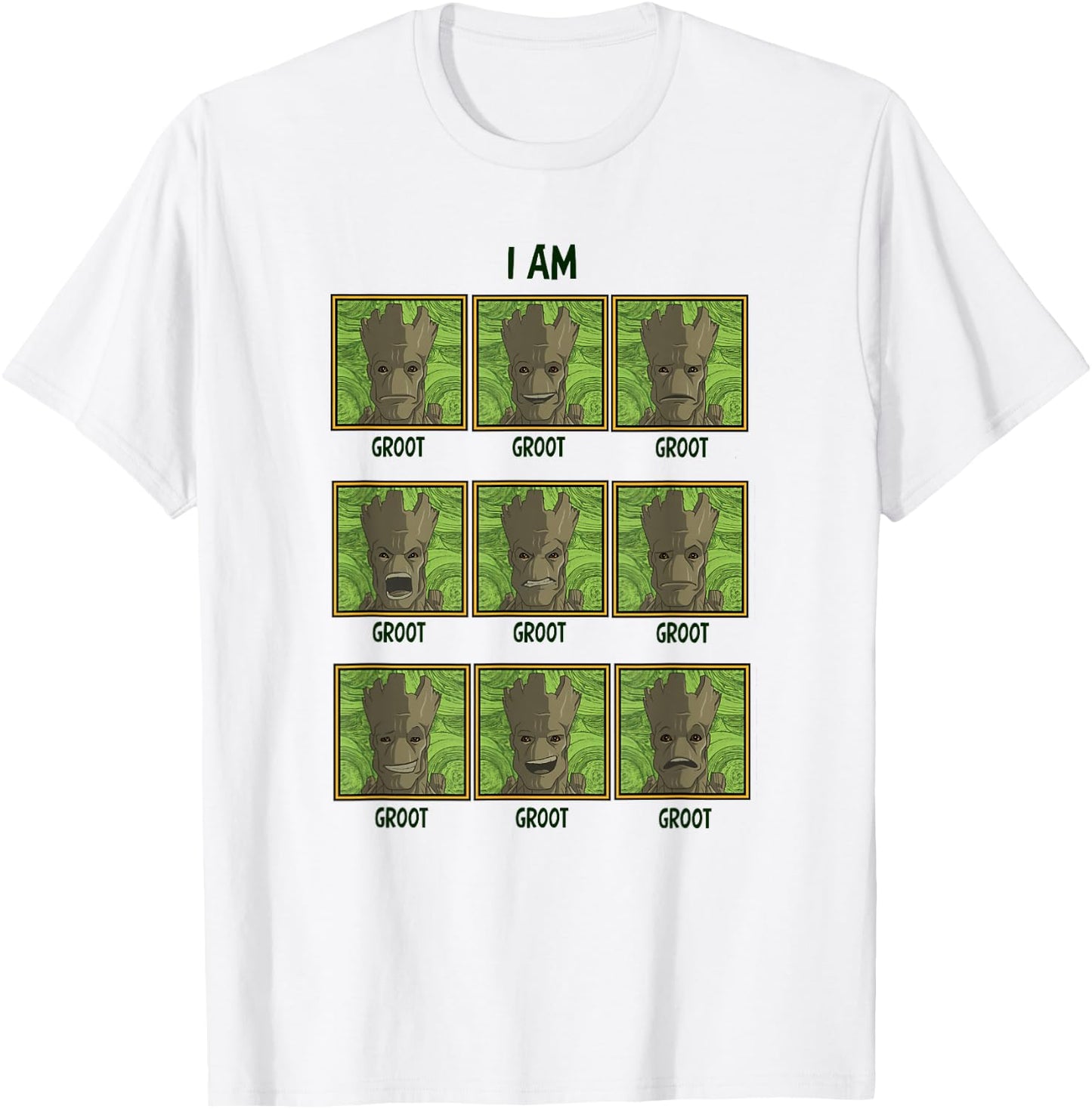 Marvel Guardians Of The Galaxy Groot Expressions Grid T-Shirt - T-Shirt | White