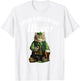 St Patrick's Day I Need A Beer Right Meow Funny Cat T-Shirt - T-Shirt | White