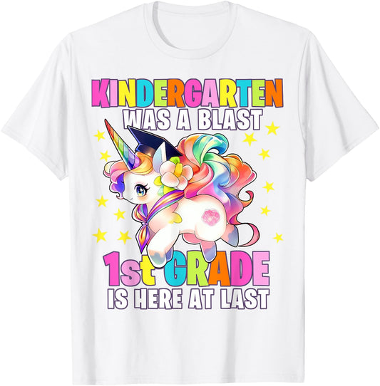 Kindergarten Graduation Unicorn Kindergarten Graduate Girls T-Shirt - T-Shirt | White