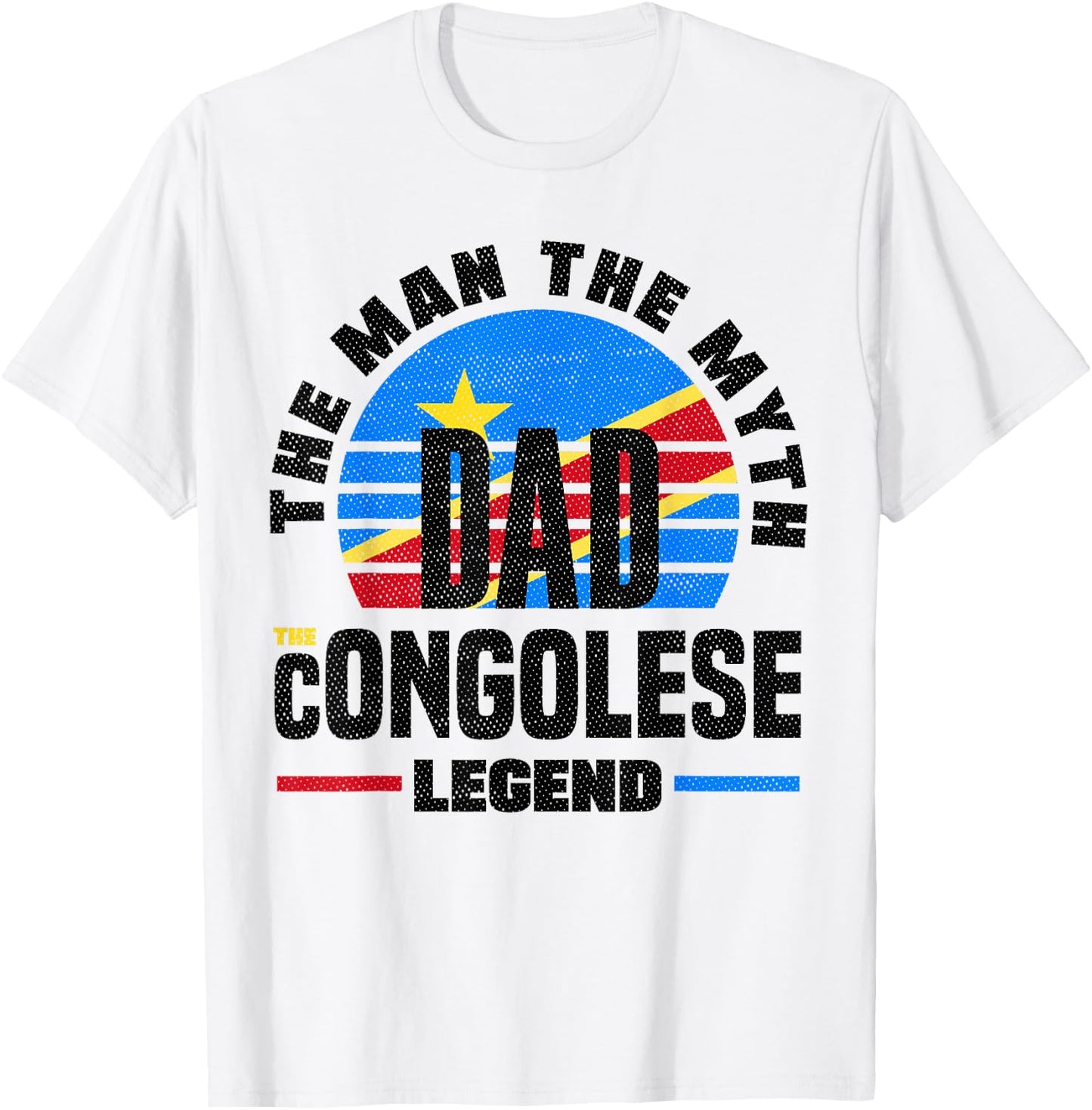 Congolese DR Congo Congolese Flag Fathers Day T-Shirt - T-Shirt | White