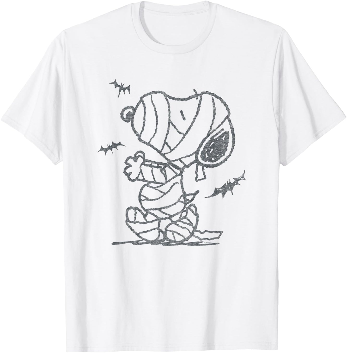 Peanuts - Snoopy Mummy And Bats T-Shirt - T-Shirt | White