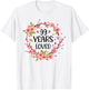 Floral 99 Years Old 99th Birthday Women 99 Years Loved T-Shirt - T-Shirt | White