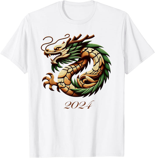 Year of the Wood Dragon 2024 T-Shirt - T-Shirt | White
