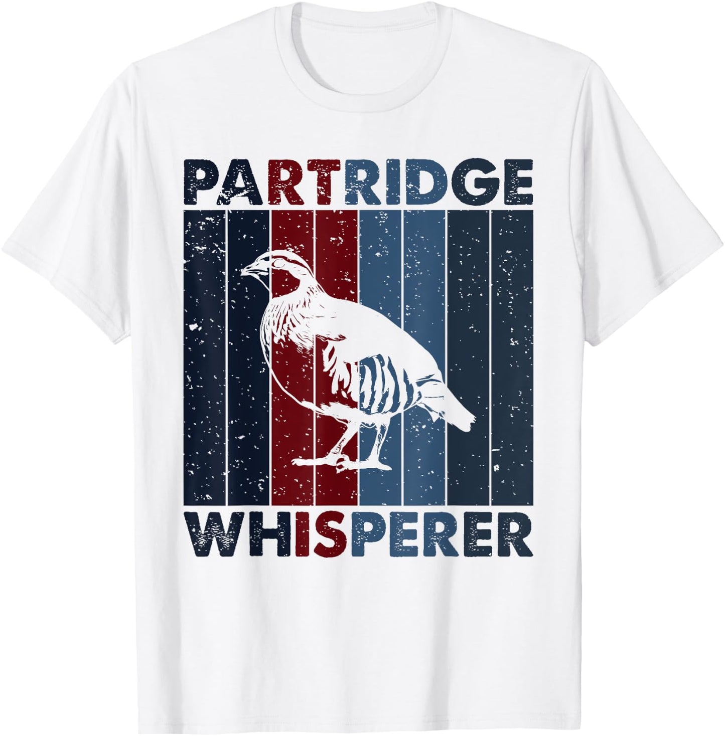 Hunting Dad Mom Whisperer - Hunter Vintage Partridge T-Shirt - T-Shirt | White
