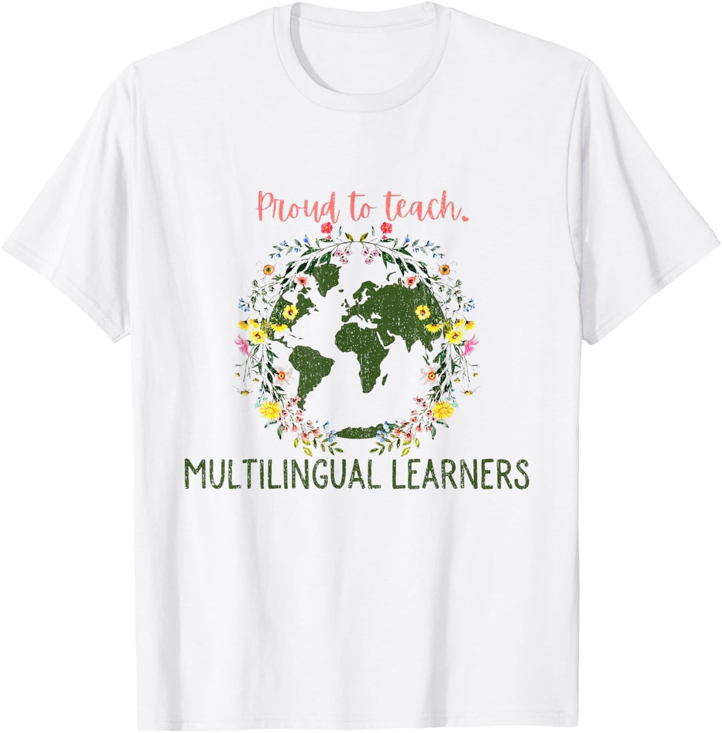 ESL Multilingual Teacher Multilingual English Teacher Bac T-Shirt - T-Shirt | White