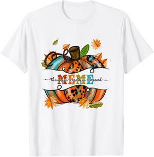 Autumn Fall Outfit Meme Thankful Grateful Blessed Pumpkin T-Shirt - T-Shirt | White