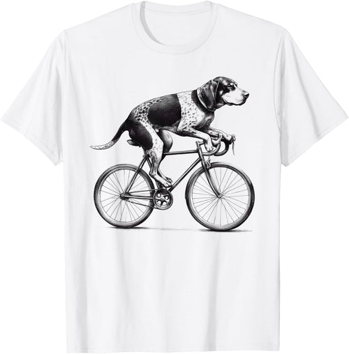 Bluetick Coonhound Dog Riding a Bike Bicycle Biker Cycling Men Women Kids