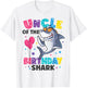 Uncle of the Shark Birthday Dad Matching Family T-Shirt - T-Shirt | White