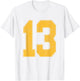 Number 13 Numbered Uniform Sports Team Jersey 13th Birthday T-Shirt - T-Shirt | White