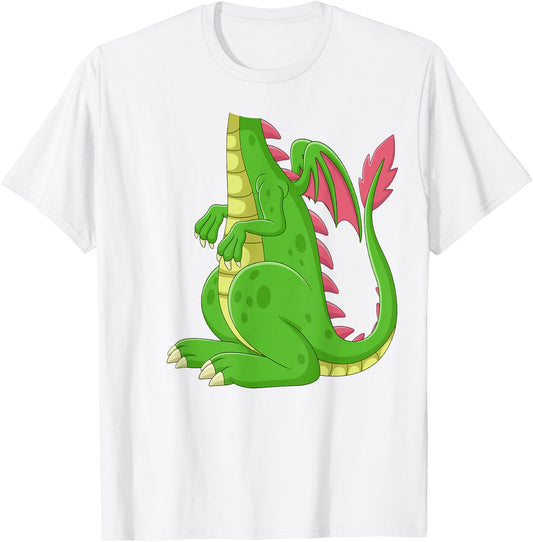 Dragon Shirt Adult Men Women Kids Green Dragon Costume T-Shirt - T-Shirt | White