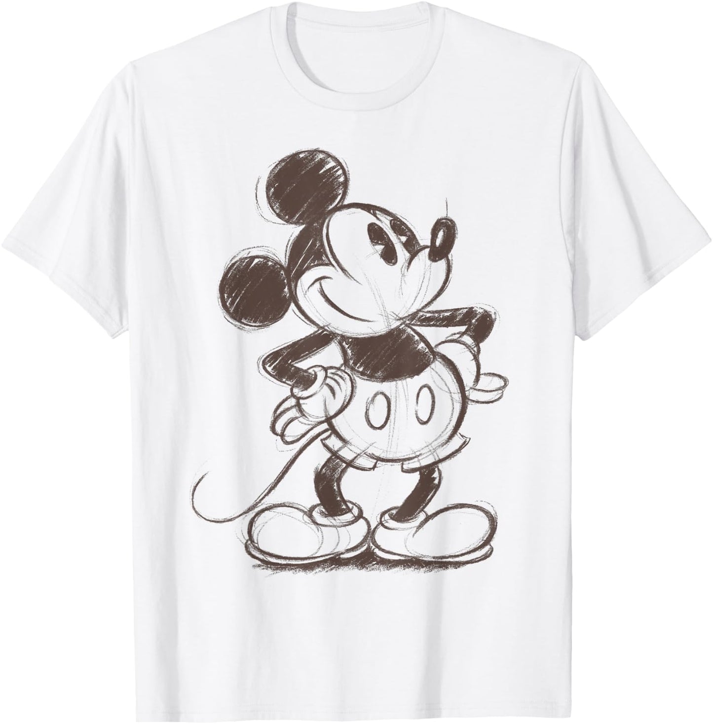 Disney Mickey Mouse Pencil Sketch Original T-Shirt - T-Shirt | White
