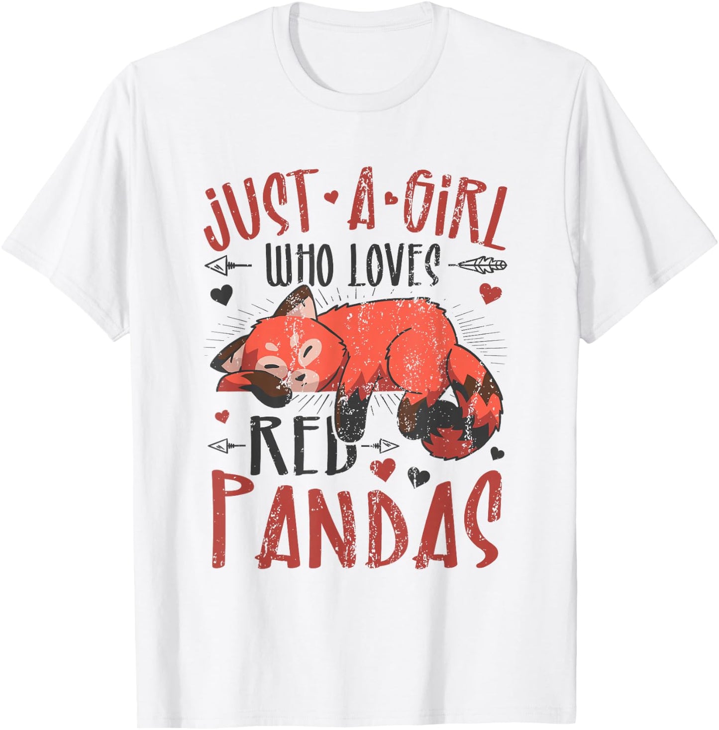 Just A Girl Who Loves Red Pandas T-Shirt - T-Shirt | White