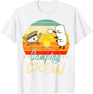 Funny Smore Camping Crew Family Camper Kid Boy Women Toddler T-Shirt - T-Shirt | White