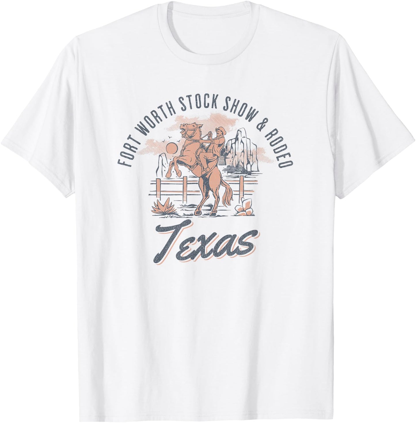 Fort Worth Stock Show & Rodeo Texas T-Shirt - T-Shirt | White