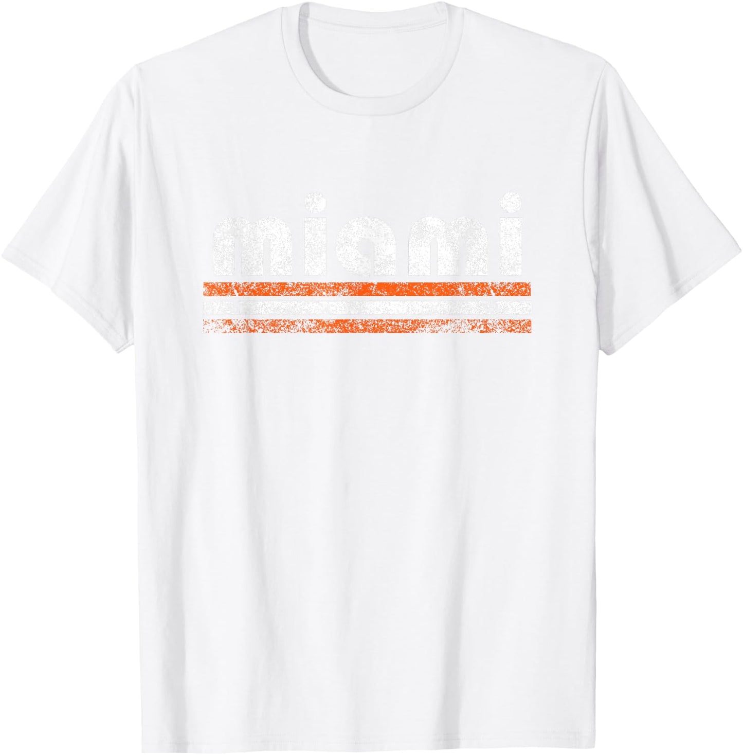 Miami Florida Vintage Weathered Throwback T-Shirt - T-Shirt | White