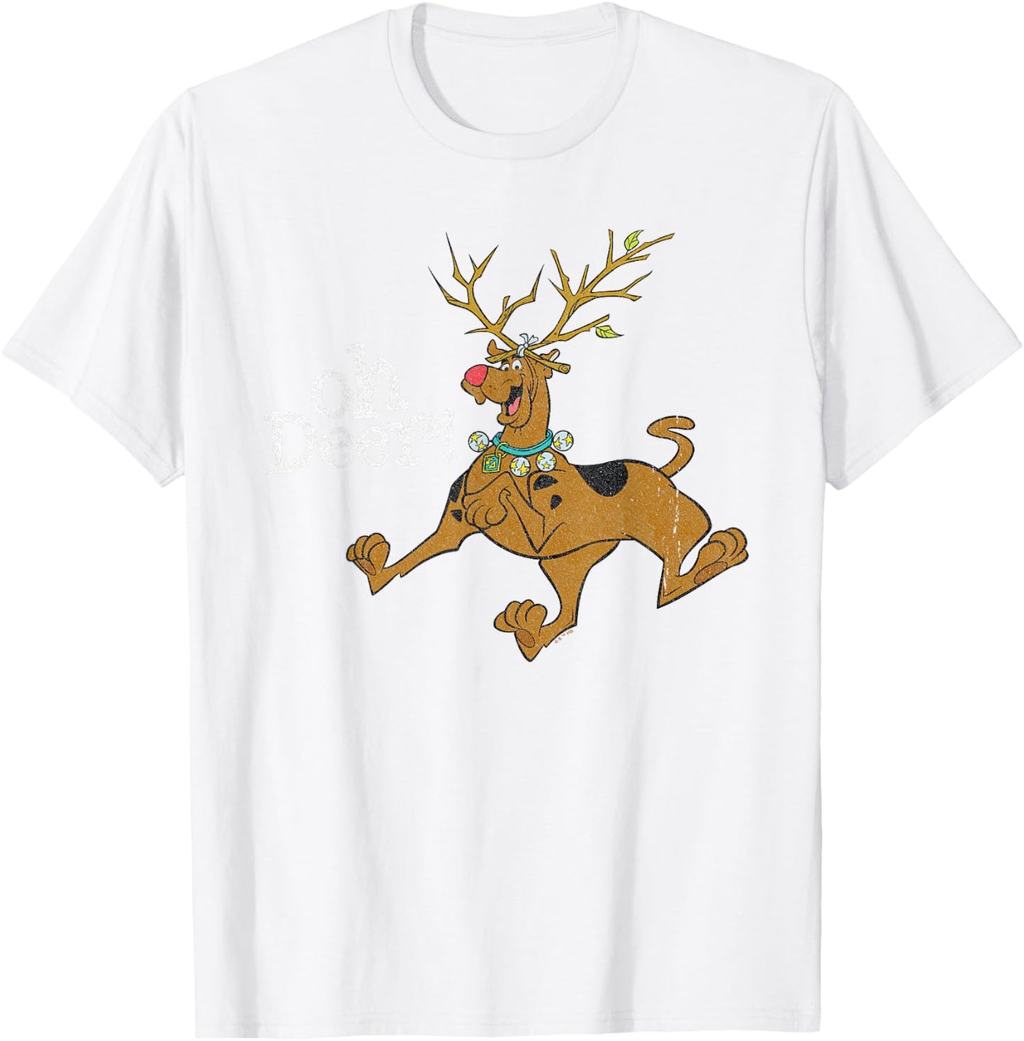 Scooby-Doo Christmas Oh Deer! Scooby Rudolph T-Shirt - T-Shirt | White