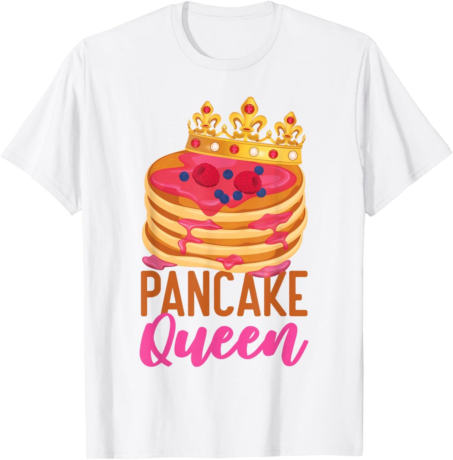 Pancake Lover Kids Queen Pancake Queen T-Shirt - T-Shirt | White