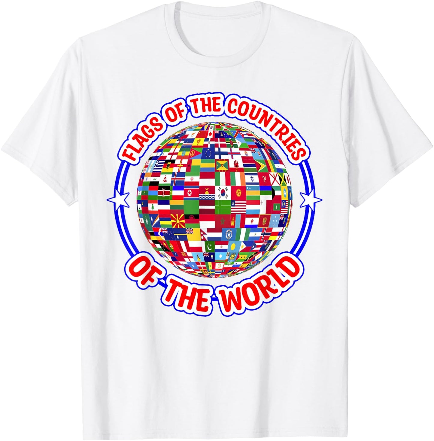 Humanity & Traveler Designs Men's Earth Day Flag , White, Small T-Shirt - T-Shirt | White