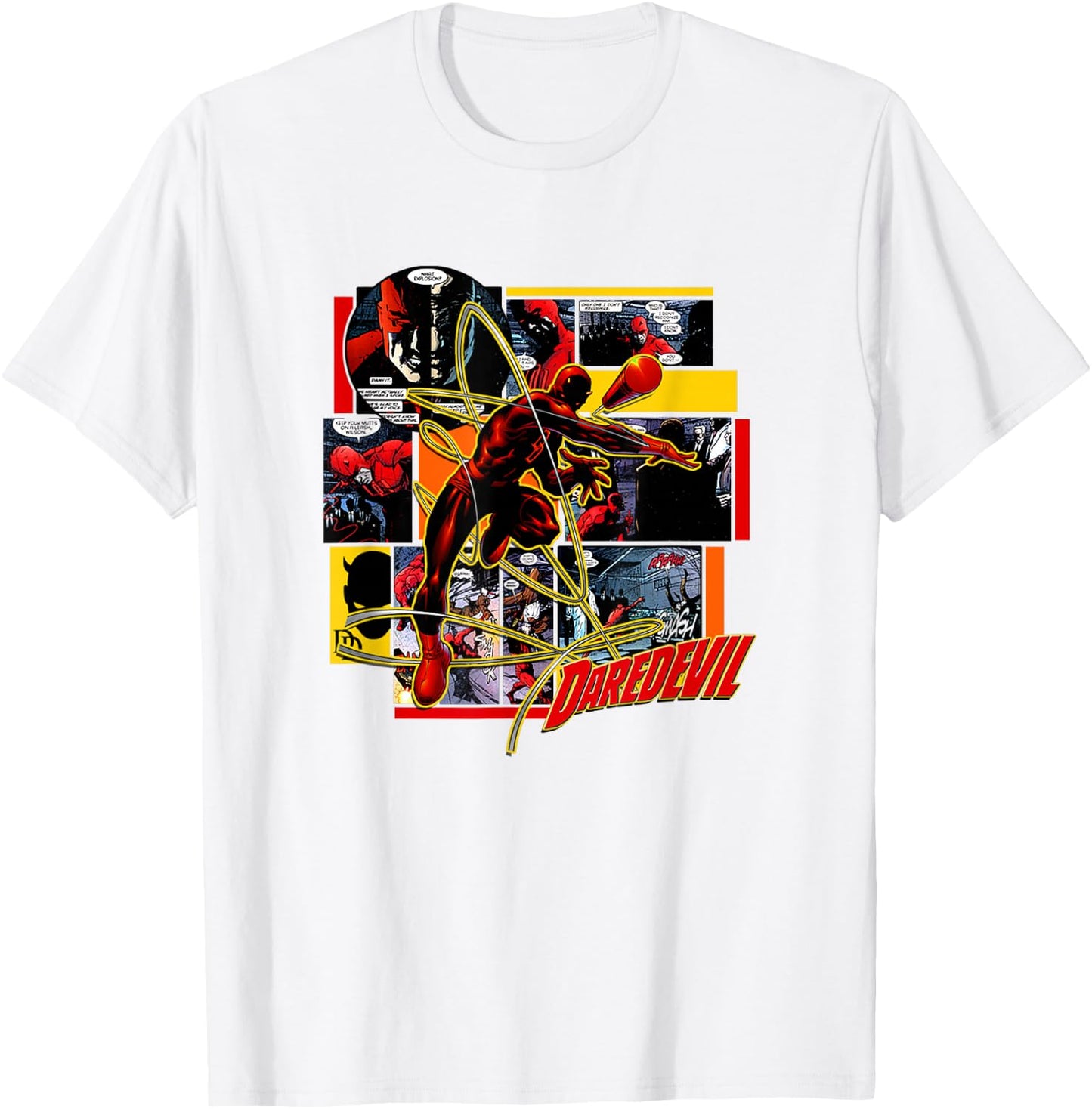 Marvel Comics Retro Classic Daredevil Comic The Billy Club T-Shirt - T-Shirt | White