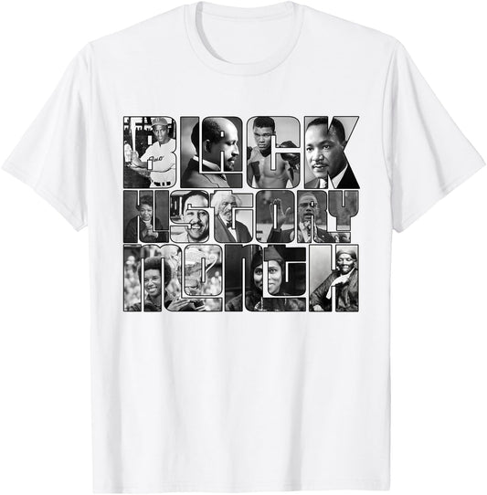 Black History Month 2023 great African American influencers T-Shirt - T-Shirt | White