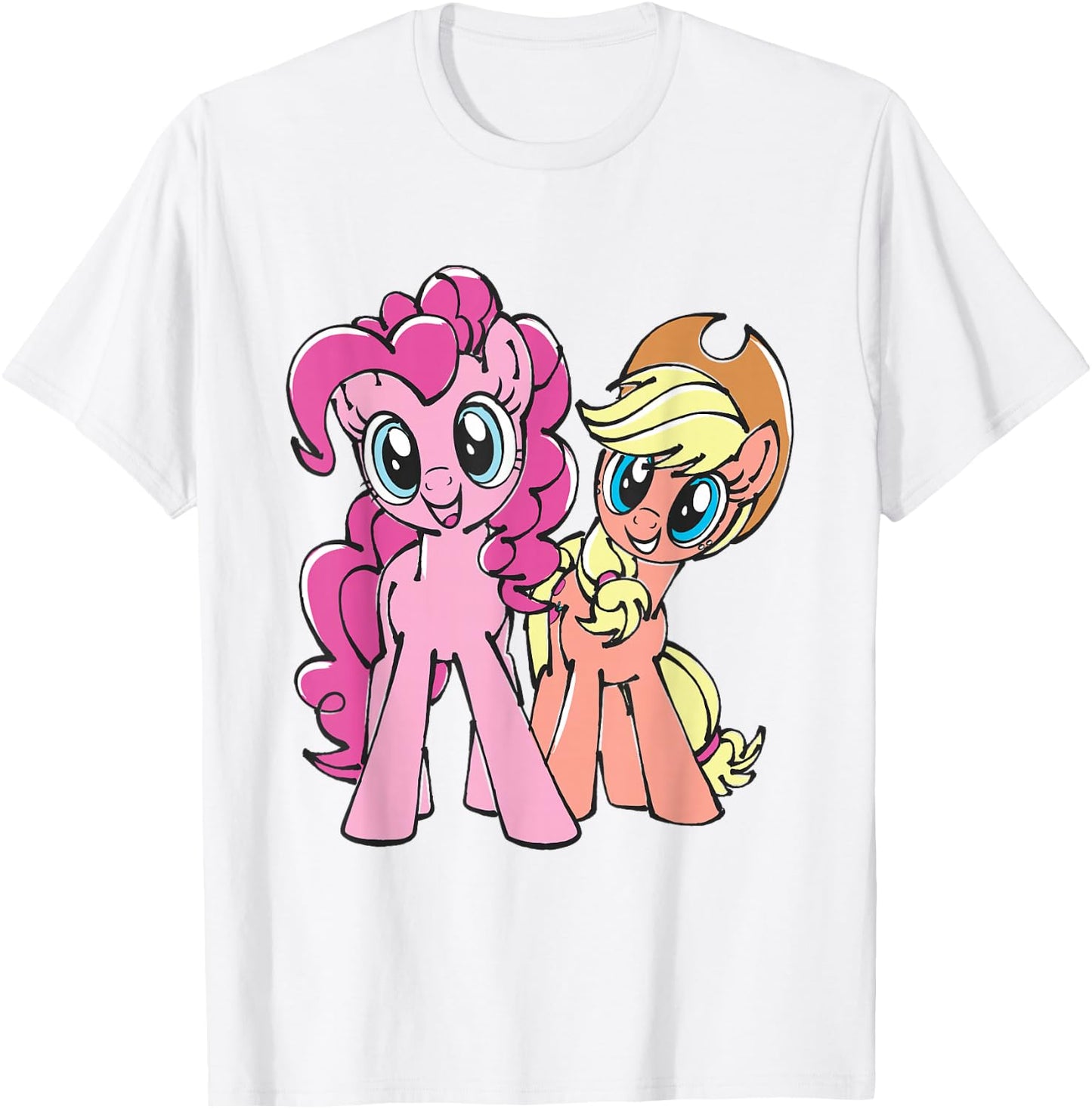My Little Pony Pinkie Pie and Applejack T-Shirt - T-Shirt | White