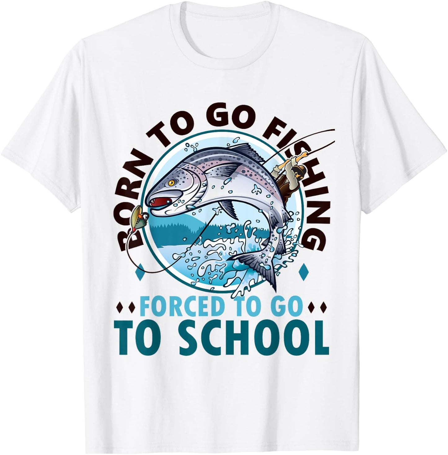 Unique Fishing Design Women Fishing Fish Fisherman T-Shirt - T-Shirt | White