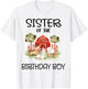 Sister of The Birthday For Boy Barnyard Farm Animals Party T-Shirt - T-Shirt | White