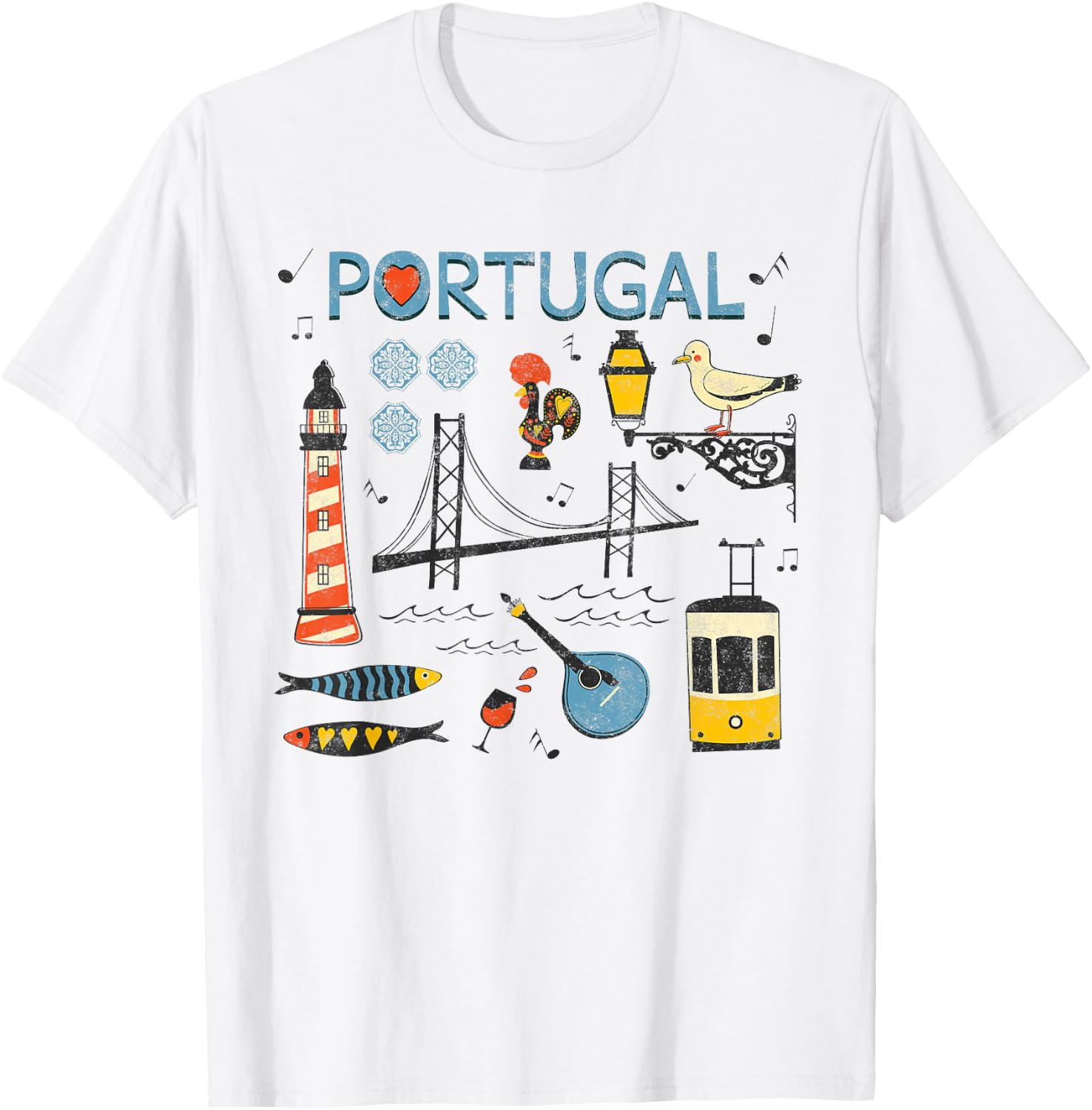 Travel Europe Portugal Lisbon Portuguese Vacation Souvenir T-Shirt - T-Shirt | White