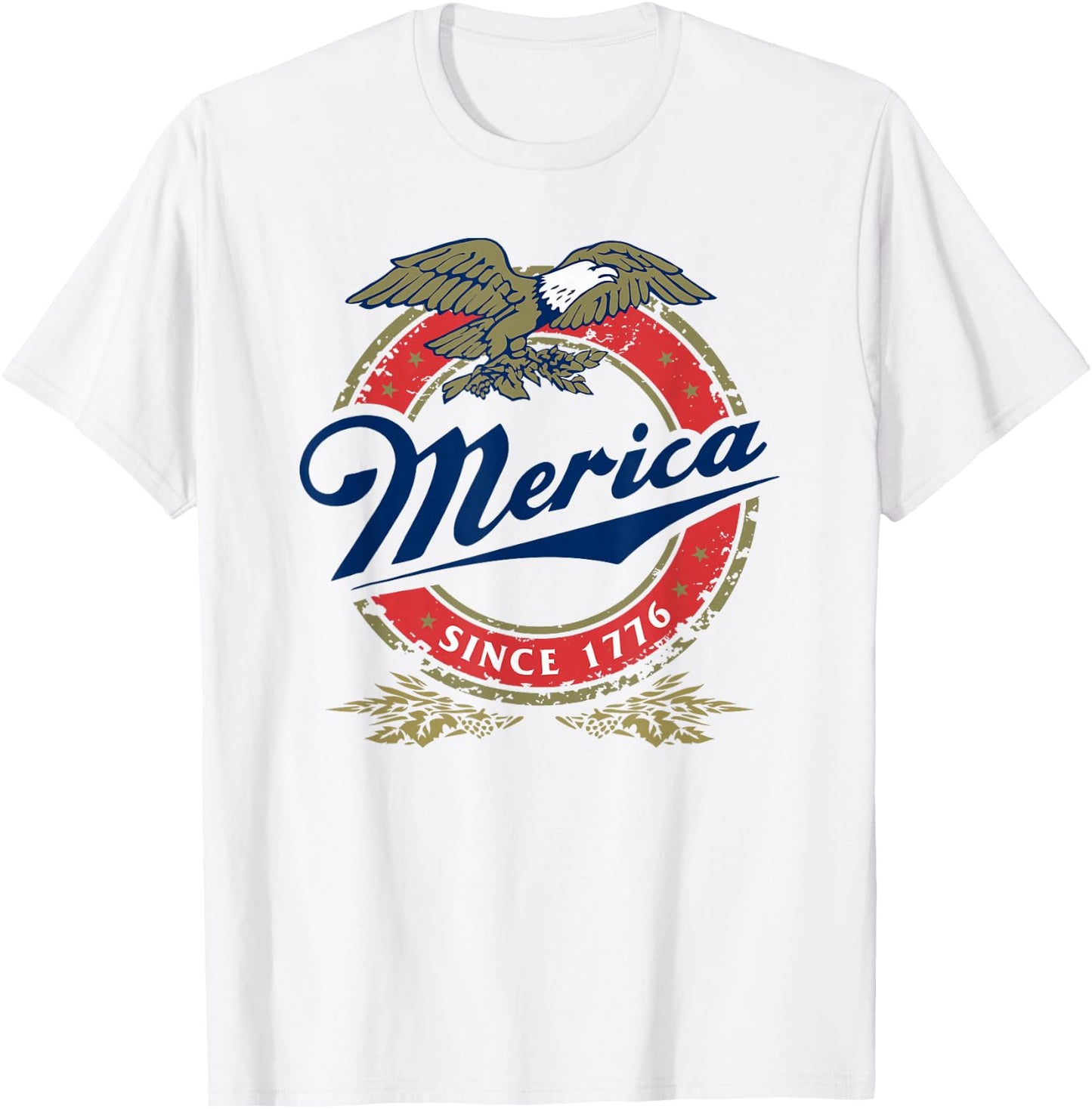 Merica Since 1776 Funny 4th of July Merica Since 1776 T-Shirt - T-Shirt | White