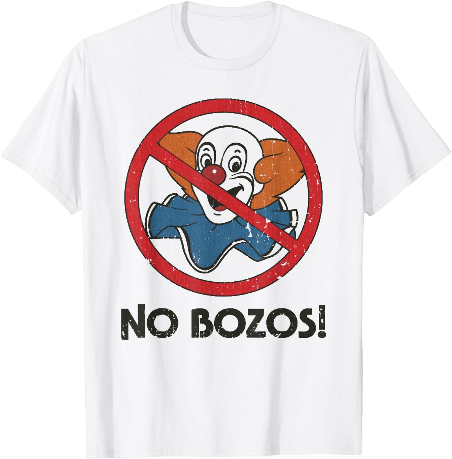 Vintage No Bozos 1983 Clowns T-Shirt - T-Shirt | White