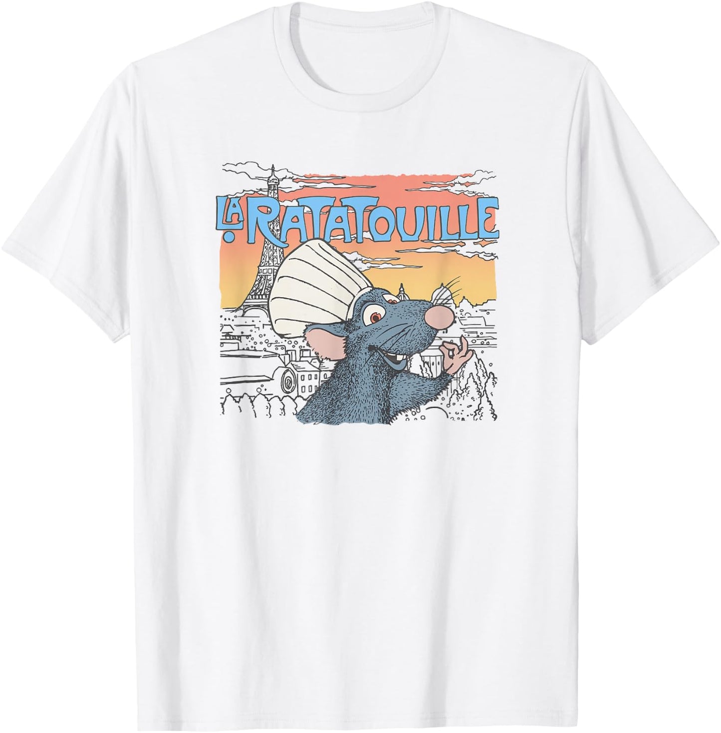 Disney Pixar Ratatouille Paris, France Chef's Kiss T-Shirt - T-Shirt | White