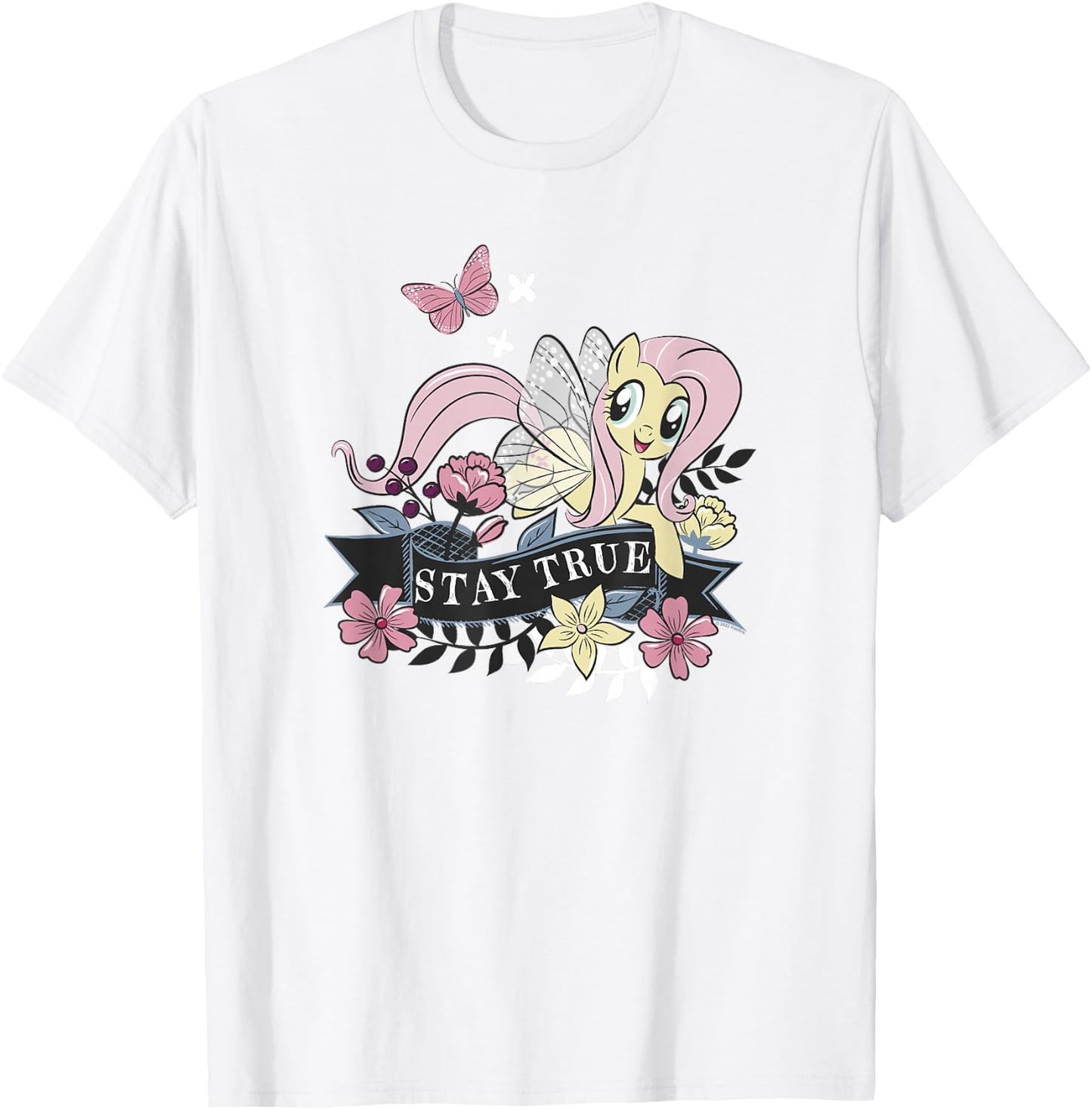 My Little Pony: Friendship is Magic Fluttershy Stay True T-Shirt - T-Shirt | White