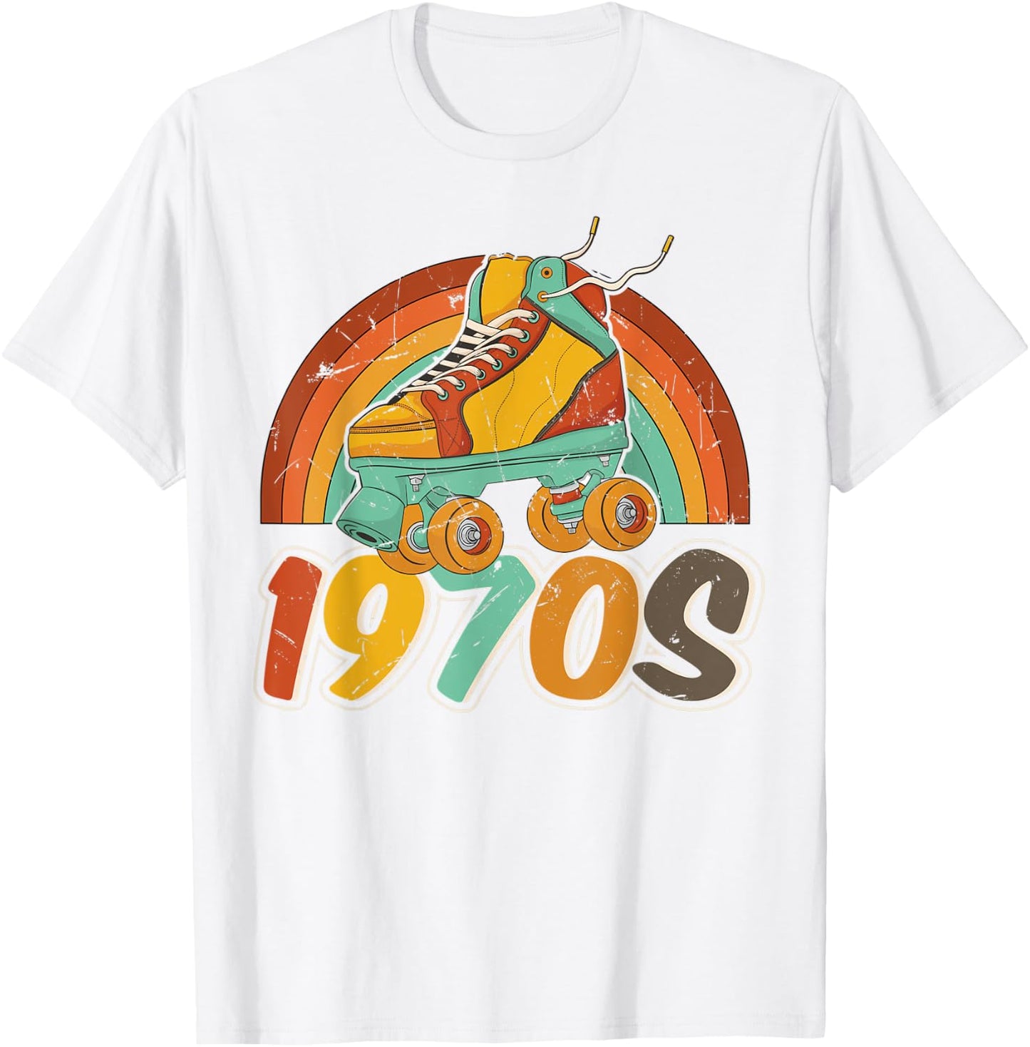 1970's Keep Rolling Funny Toodlers Best Skating Love T-Shirt - T-Shirt | White