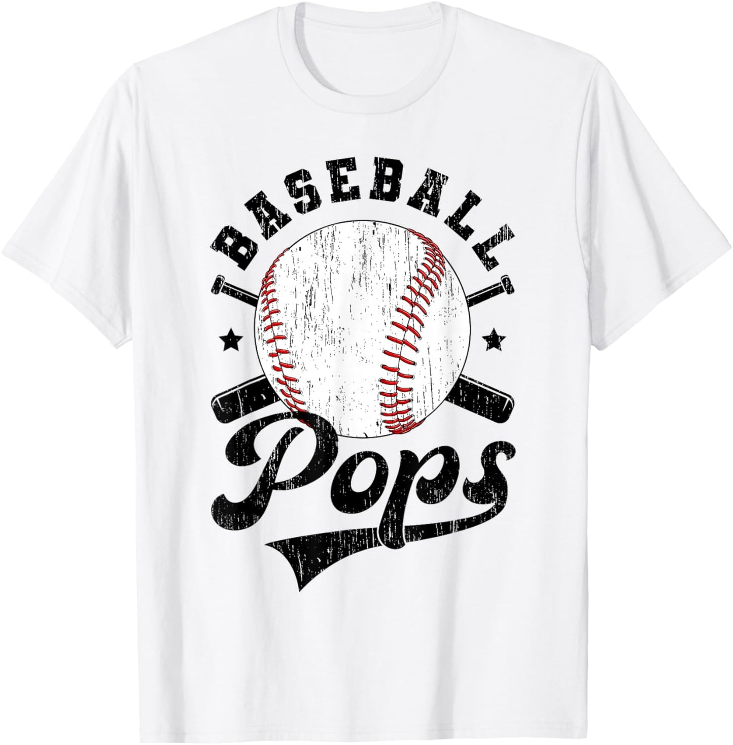 Baseball Pops Grandpa Baseball Player Pops T-Shirt - T-Shirt | White