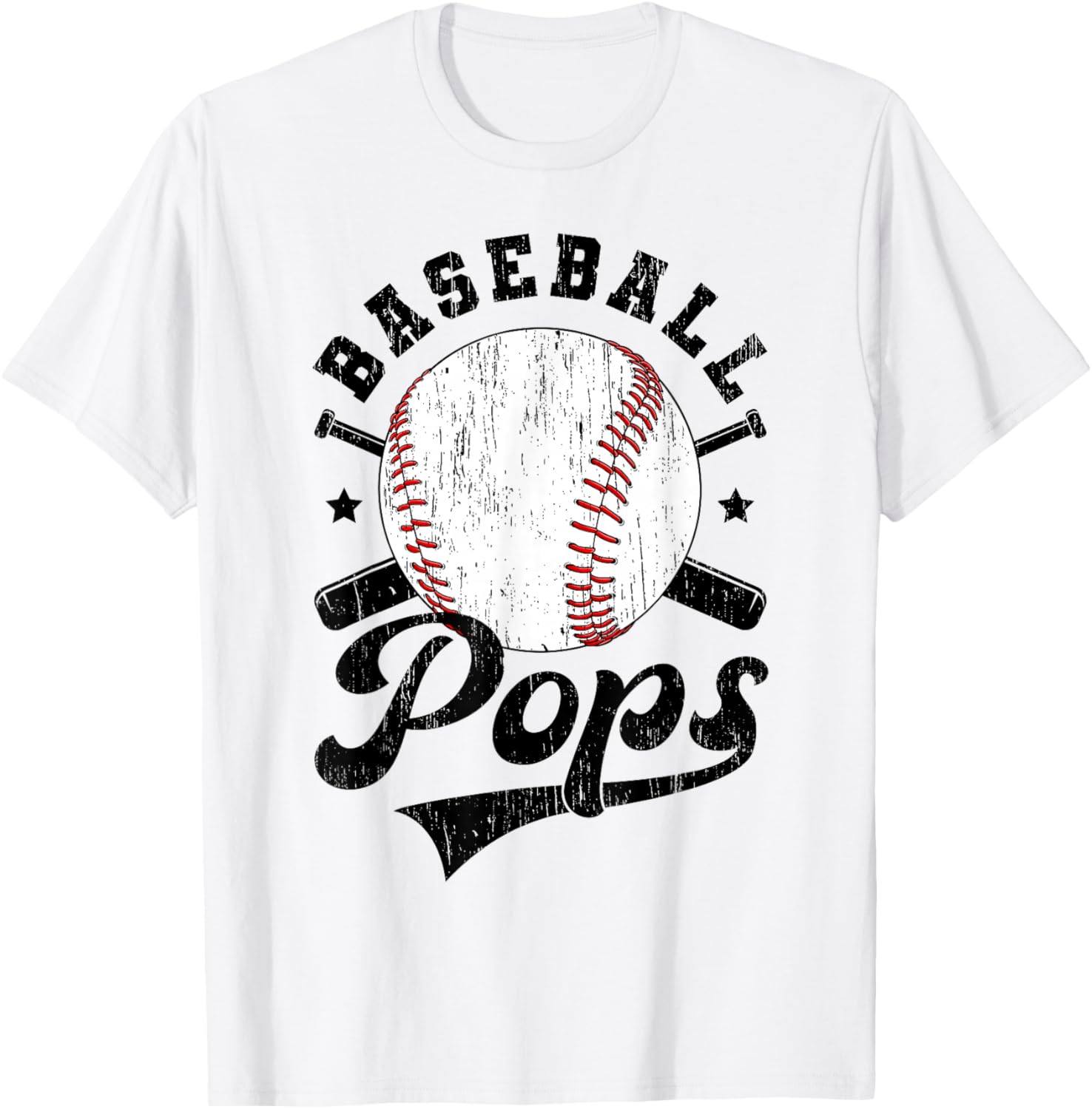 Baseball Pops Grandpa Baseball Player Pops T-Shirt - T-Shirt | White