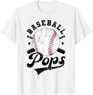 Baseball Pops Grandpa Baseball Player Pops T-Shirt - T-Shirt | White